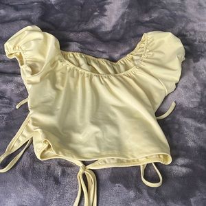 Shein yellow crop top